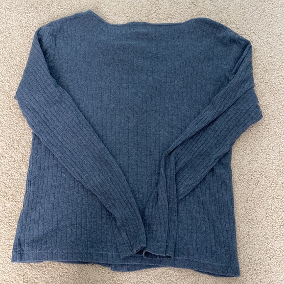 GAP Gray Ribbed Cardigan Sweater - Picture 2 of 5